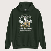 Forest Green Khutulun I Know What I Want And It's Your Horse Hoodie - history buff gift by HistoHead