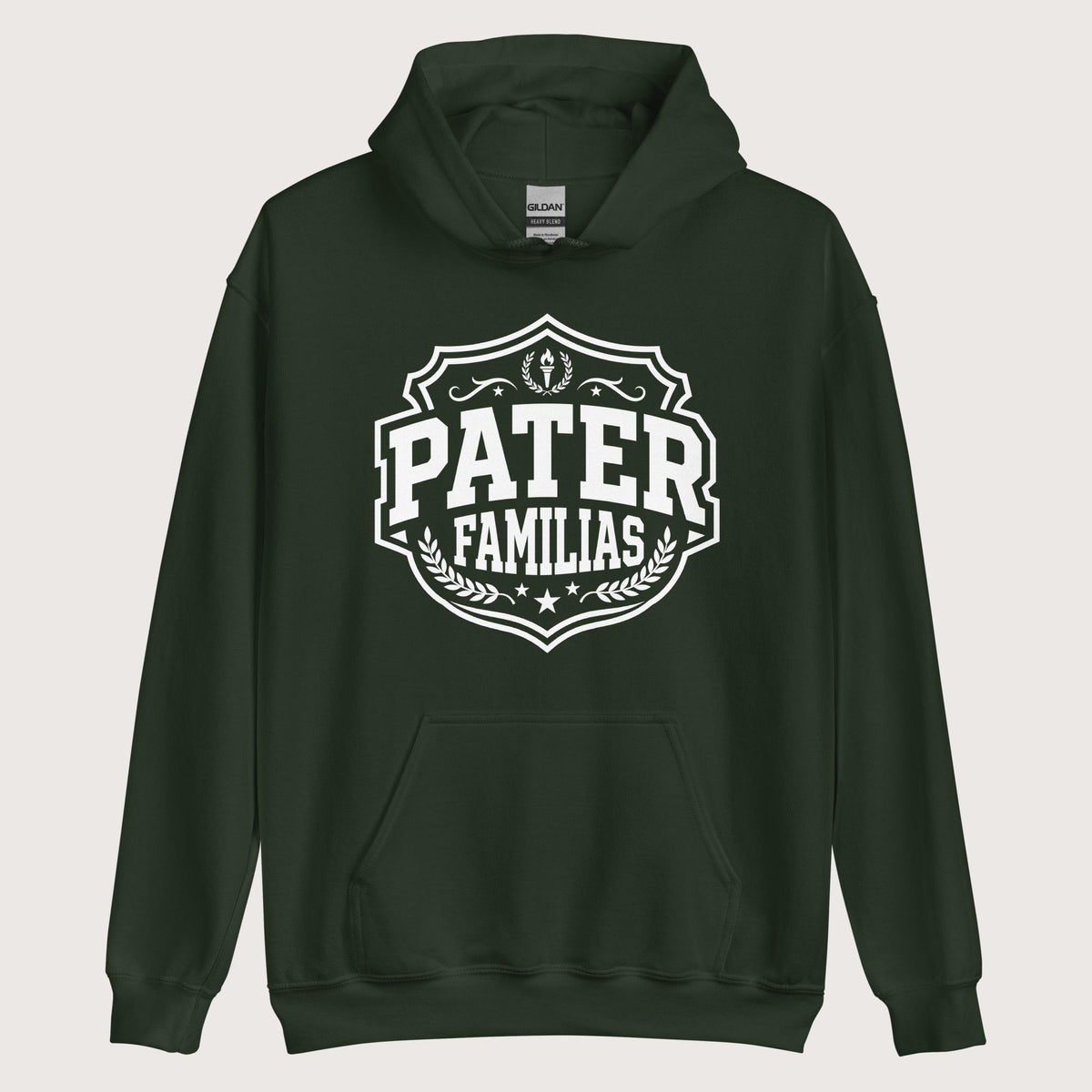 Forest Green Pater Familias Latin Hoodie - history buff gift by HistoHead