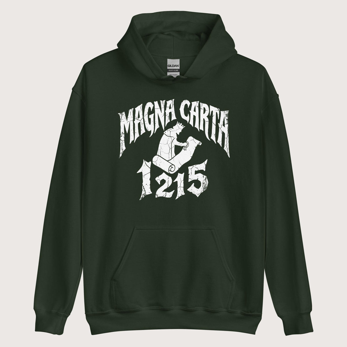 Forest Green Magna Carta 1215 Hoodie - history buff gift by HistoHead
