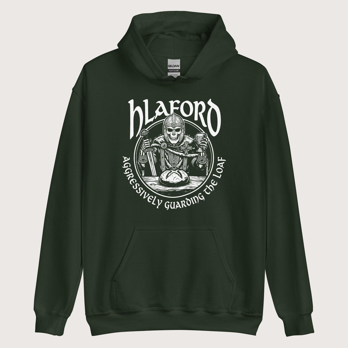 Forest Green Hlaford Loaf Guardian Hoodie - history buff gift by HistoHead