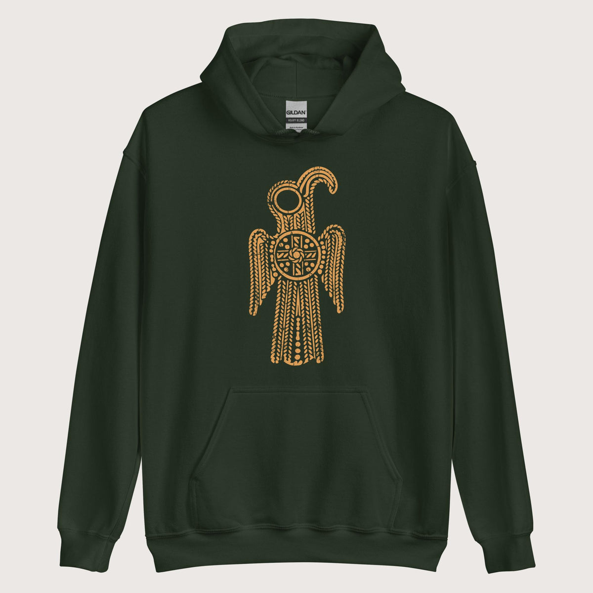 Forest Green Anglo-Saxon Eagle Hoodie - history buff gift by HistoHead