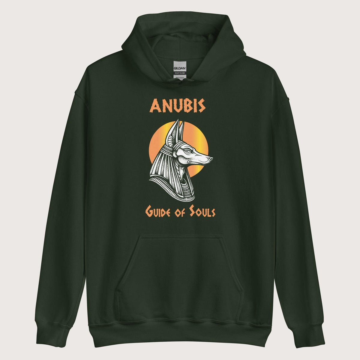 Forest Green Anubis Guide of Souls Hoodie - history buff gift by HistoHead