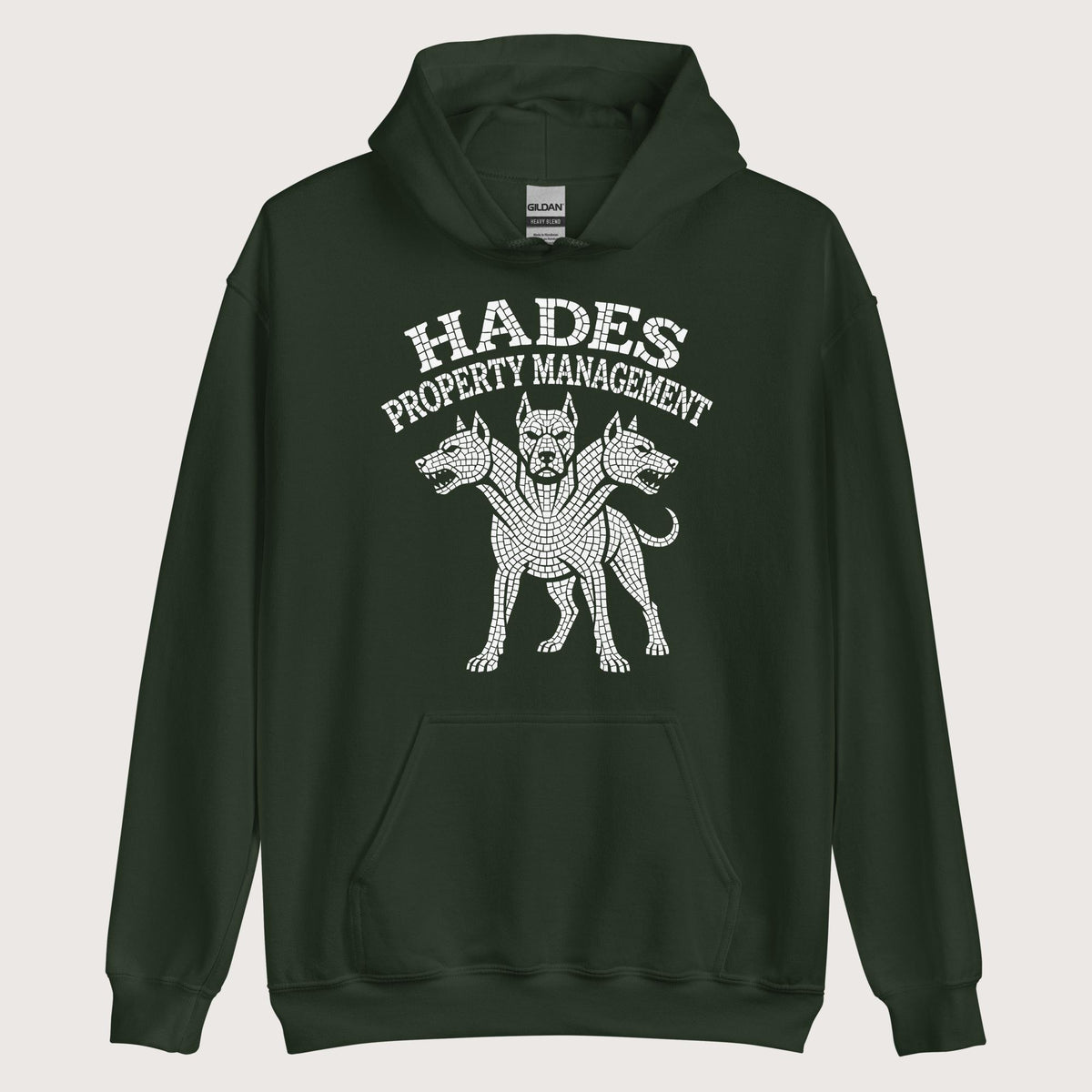 Forest Green Hades Property Management Hoodie - history buff gift by HistoHead