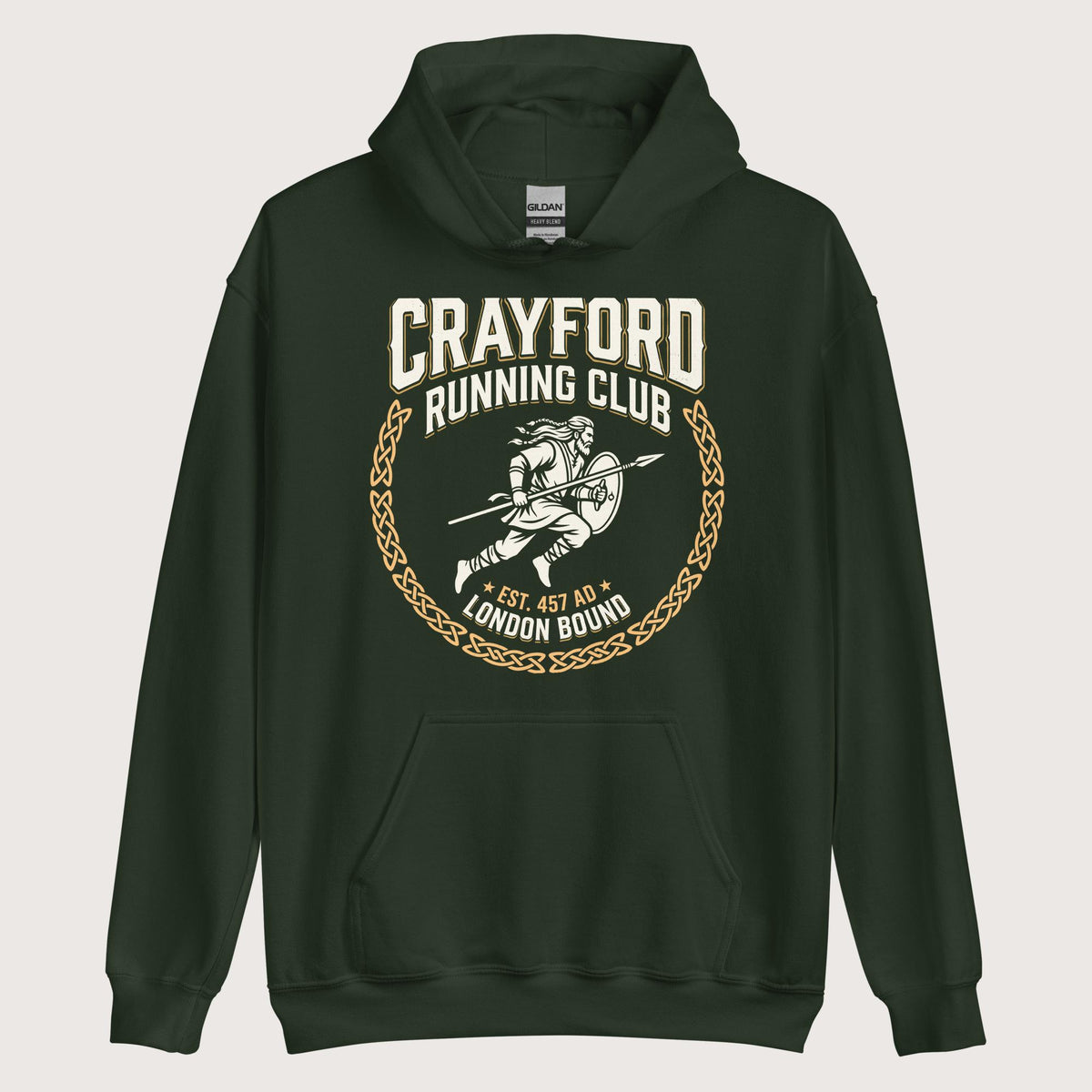 Forest Green Crayford Running Club Hoodie - history buff gift by HistoHead