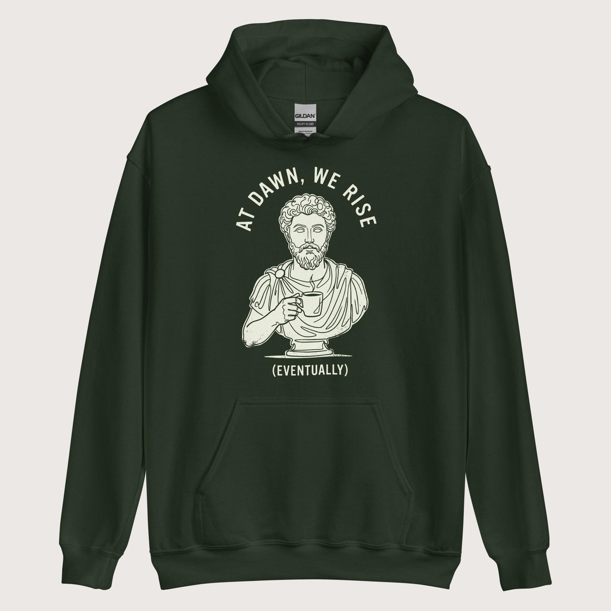 Forest Green At Dawn We Rise Hoodie - history buff gift by HistoHead