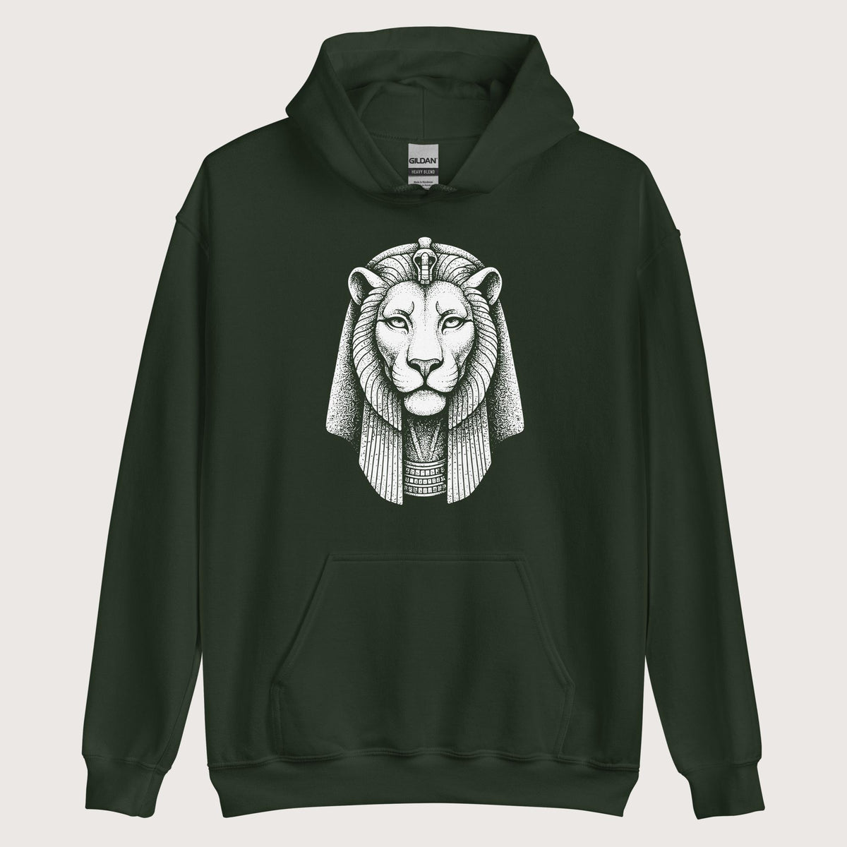 Forest Green Sekhmet Hoodie - history buff gift by HistoHead