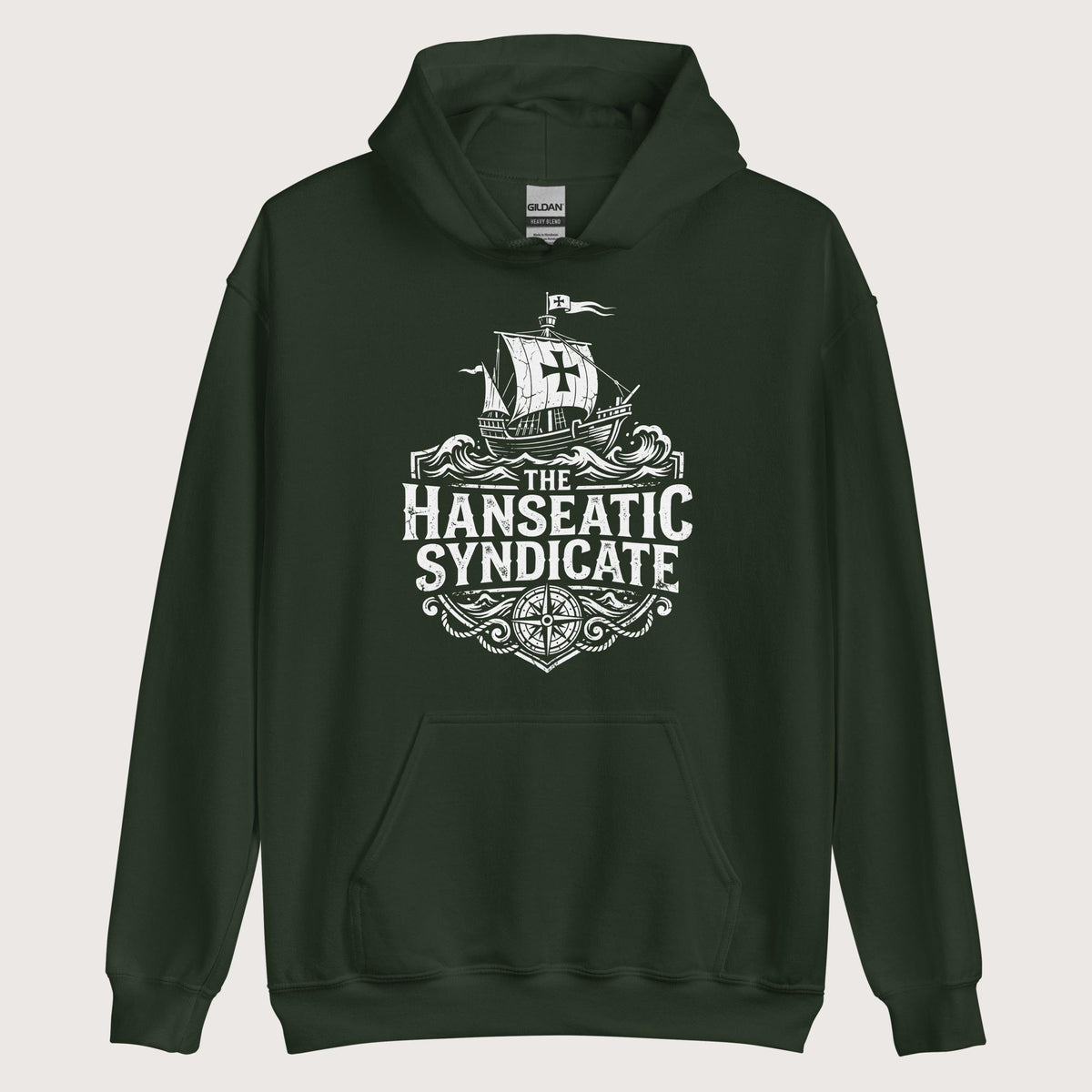 Forest Green The Hanseatic Syndicate Hoodie - history buff gift by HistoHead