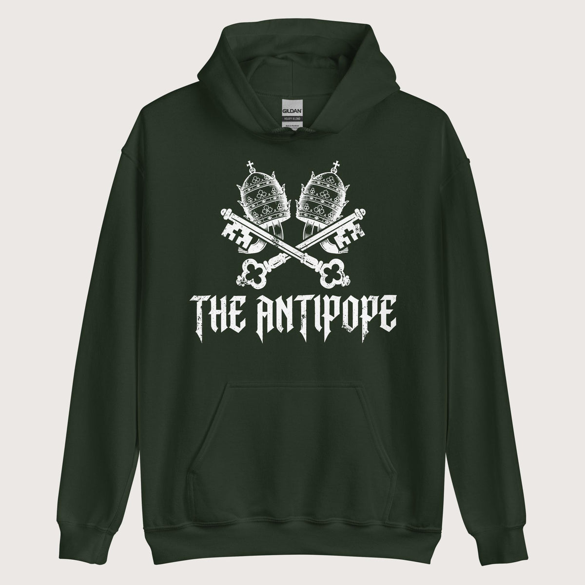 Forest Green The Antipope Hoodie - history buff gift by HistoHead