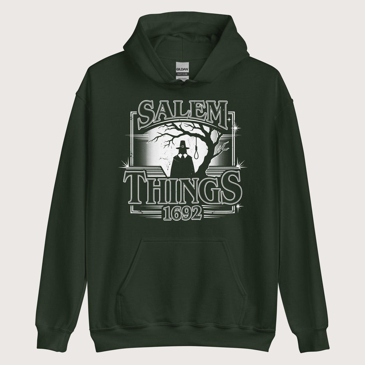 Forest Green Salem Things 1692 Hoodie - history buff gift by HistoHead