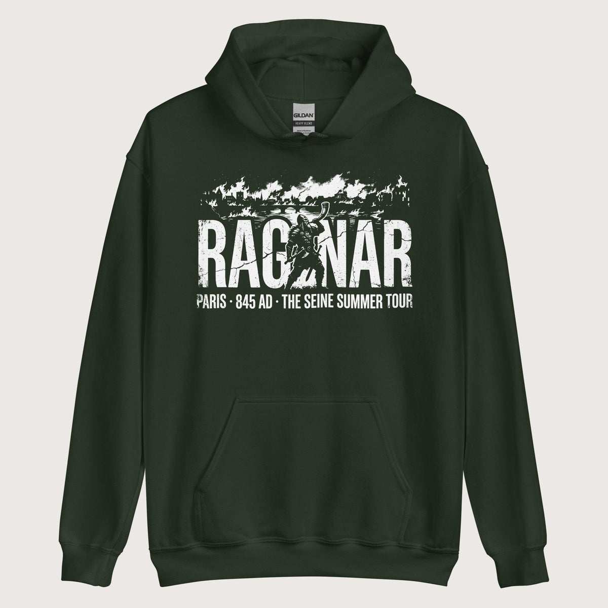Forest Green Ragnar The Seine Summer Tour Hoodie - history buff gift by HistoHead