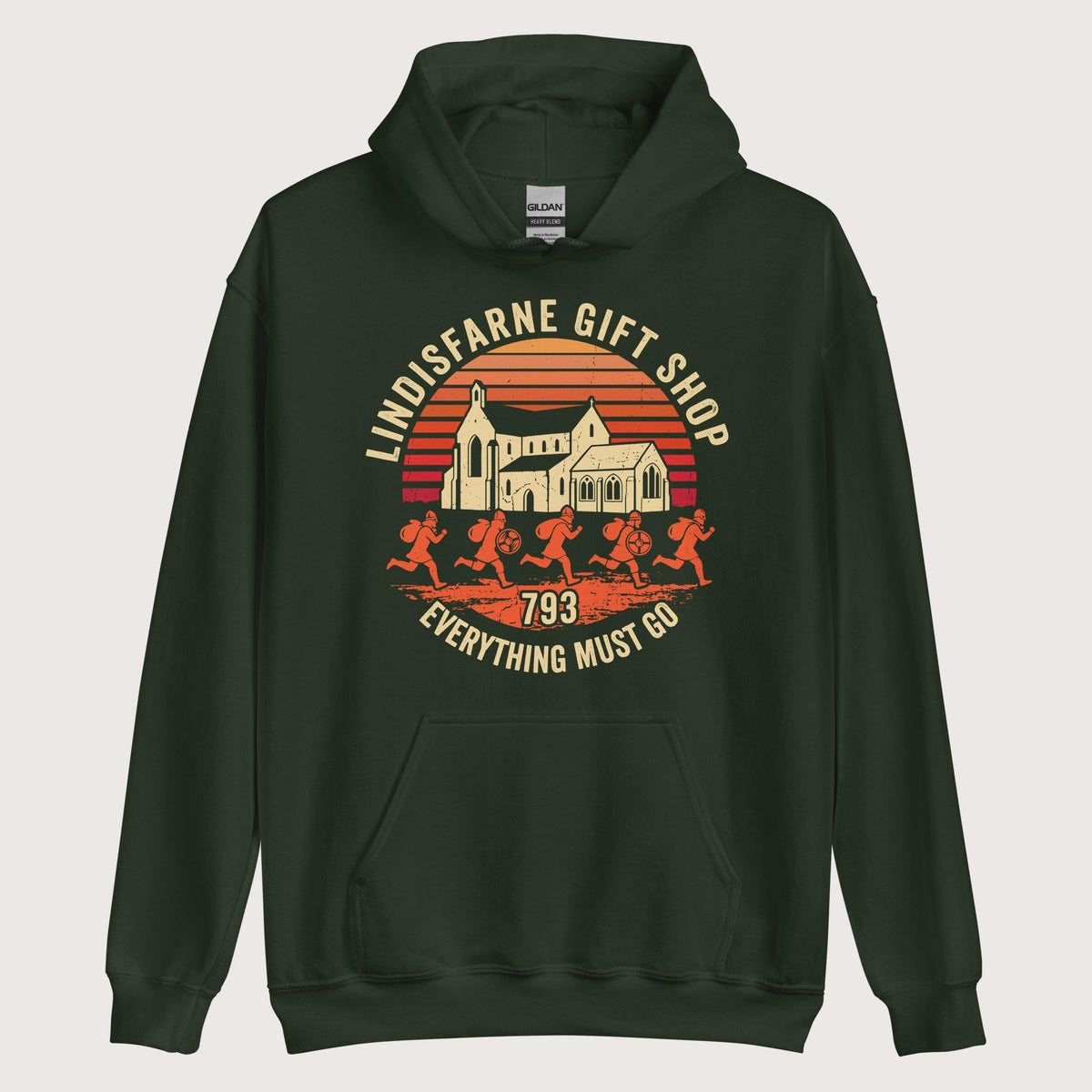 Forest Green Lindisfarne Gift Shop 793 Hoodie - history buff gift by HistoHead