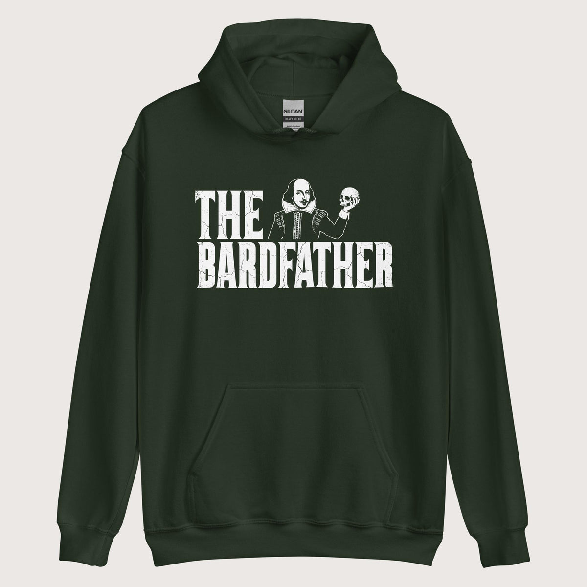 Forest Green Shakespeare The Bardfather Hoodie - history buff gift by HistoHead