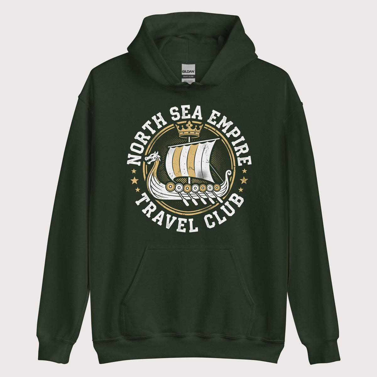 Forest Green North Sea Empire Travel Club Hoodie - history buff gift by HistoHead