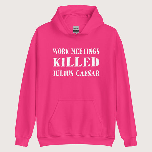 Heliconia Work Meetings Killed Julius Caesar Hoodie - history buff gift by HistoHead