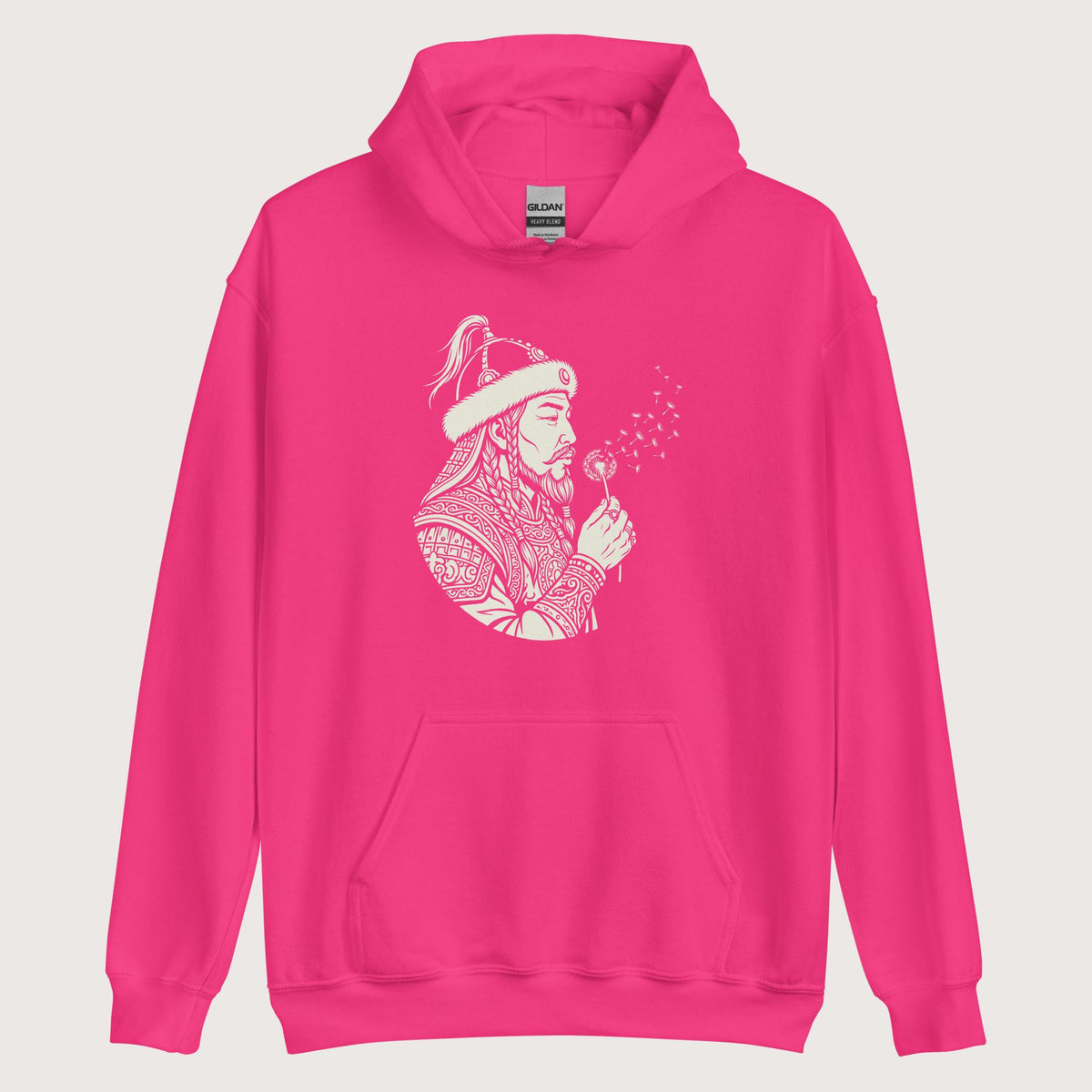 Heliconia Genghis Khan Blowing Wishes Hoodie - history buff gift by HistoHead