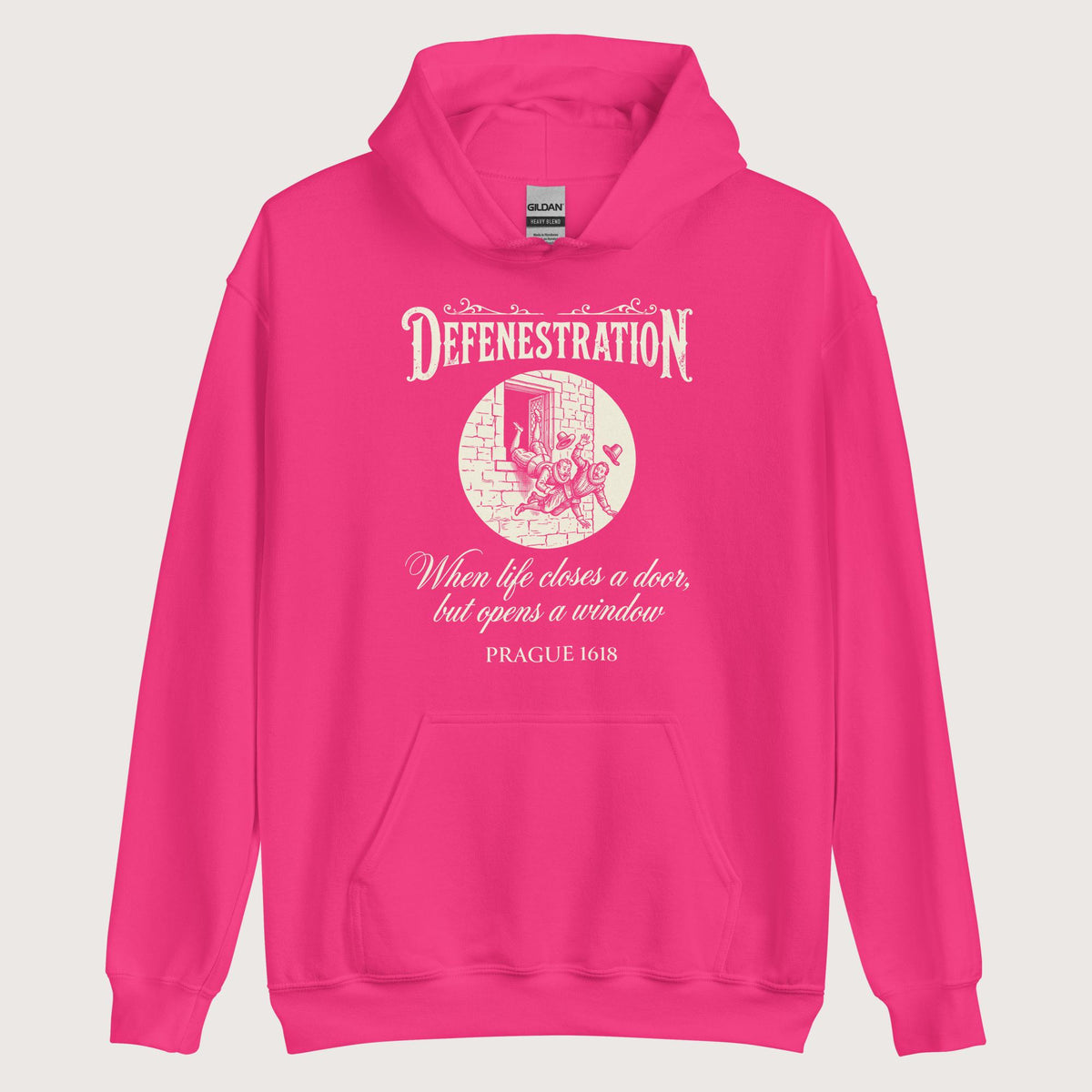 Heliconia Defenestration When Life Closes A Door But Opens A Window Hoodie - history buff gift by HistoHead