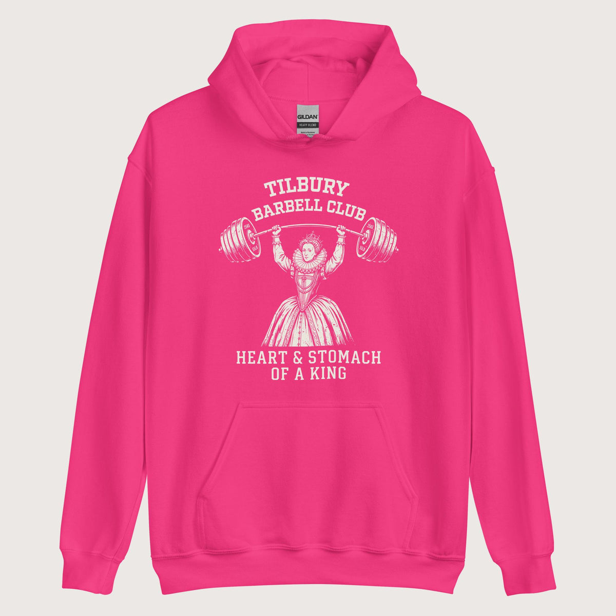 Heliconia Elizabeth I Tilbury Barbell Club Hoodie - history buff gift by HistoHead