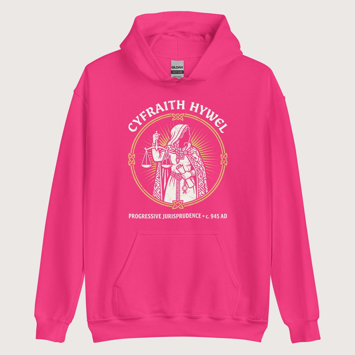 Heliconia Cyfraith Hywel Progressive Jurisprudence Hoodie - history buff gift by HistoHead