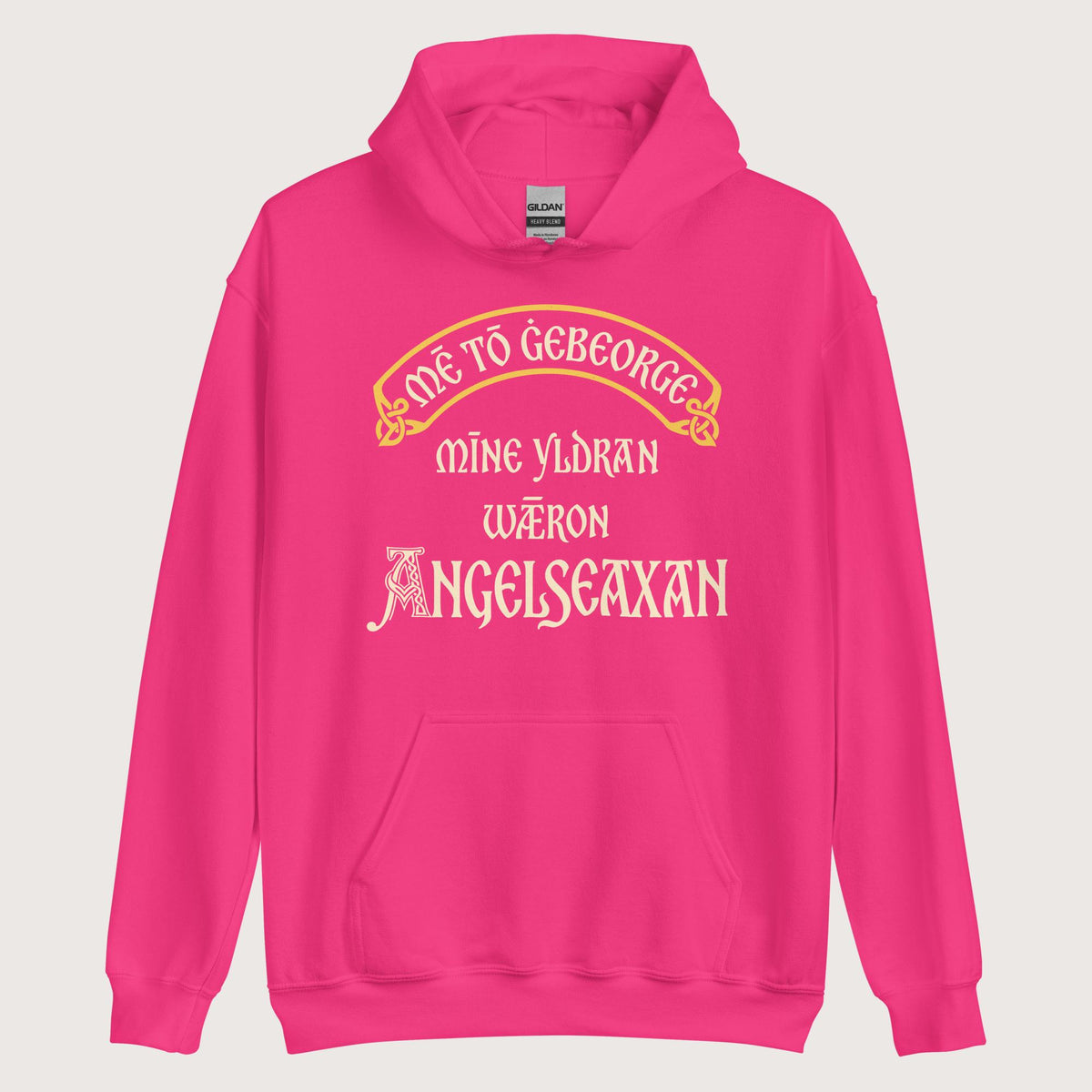 Heliconia In My Defense My Ancestors Were Anglo-Saxons in Old English Hoodie - history buff gift by HistoHead
