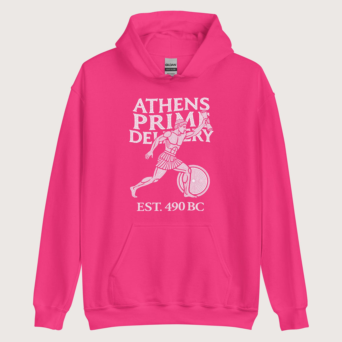 Heliconia Athens Prime Delivery Hoodie - history buff gift by HistoHead