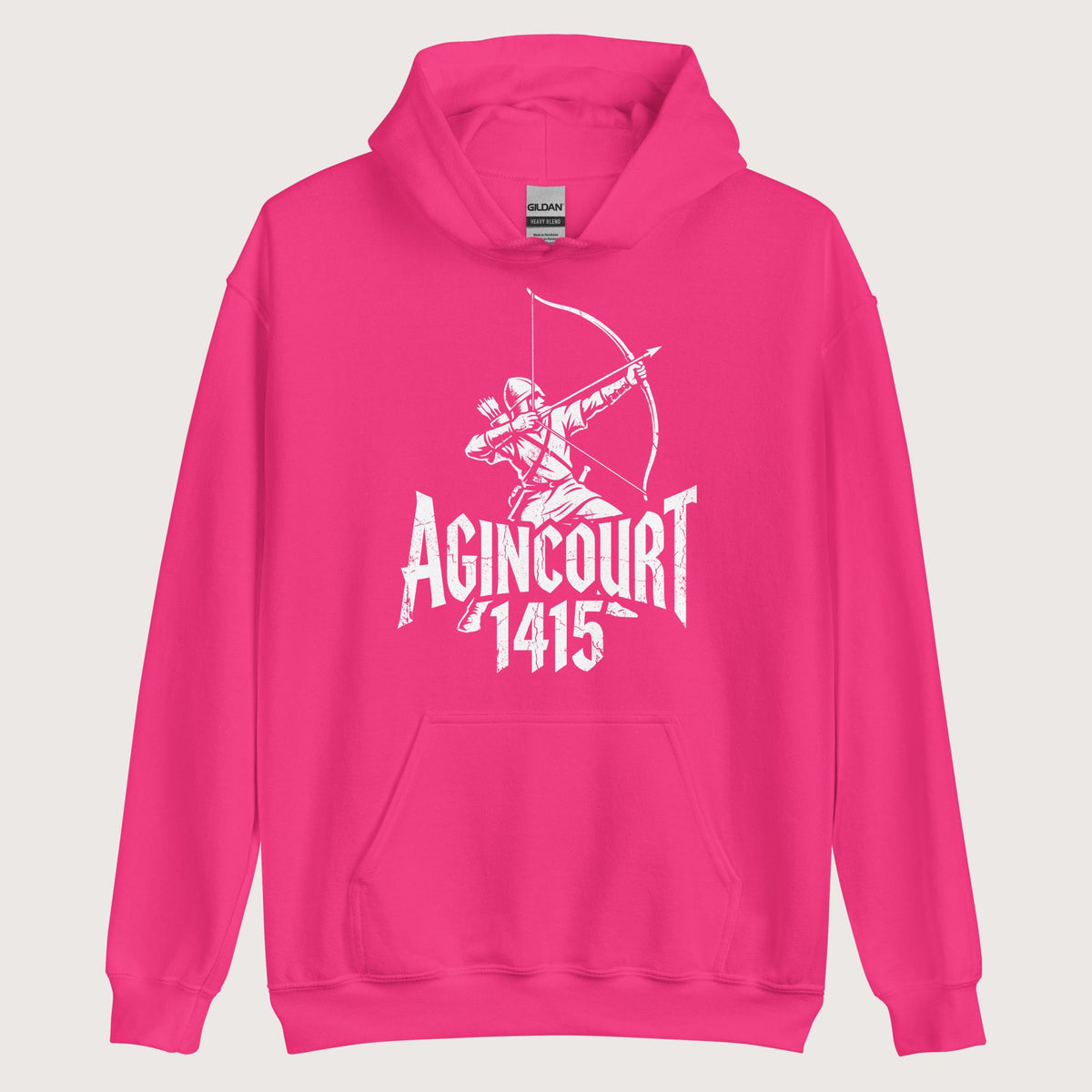 Heliconia Agincourt 1415 Longbowman Hoodie - history buff gift by HistoHead