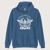Indigo Blue Roma Invicta Hoodie - history buff gift by HistoHead