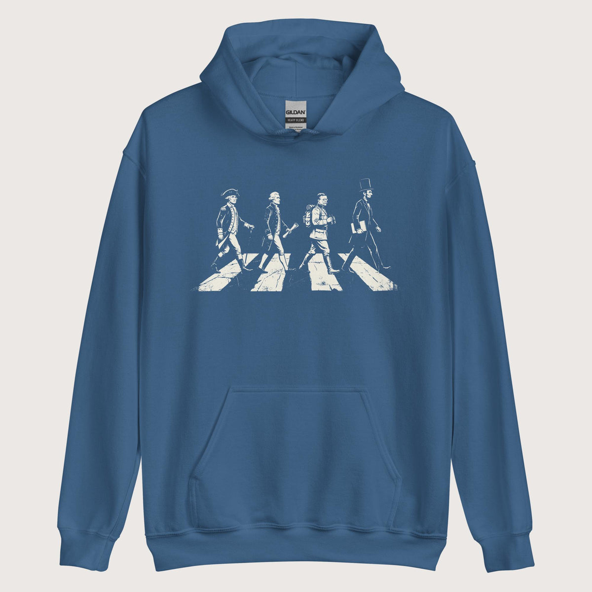 Indigo Blue Rushmore Road Hoodie - history buff gift by HistoHead