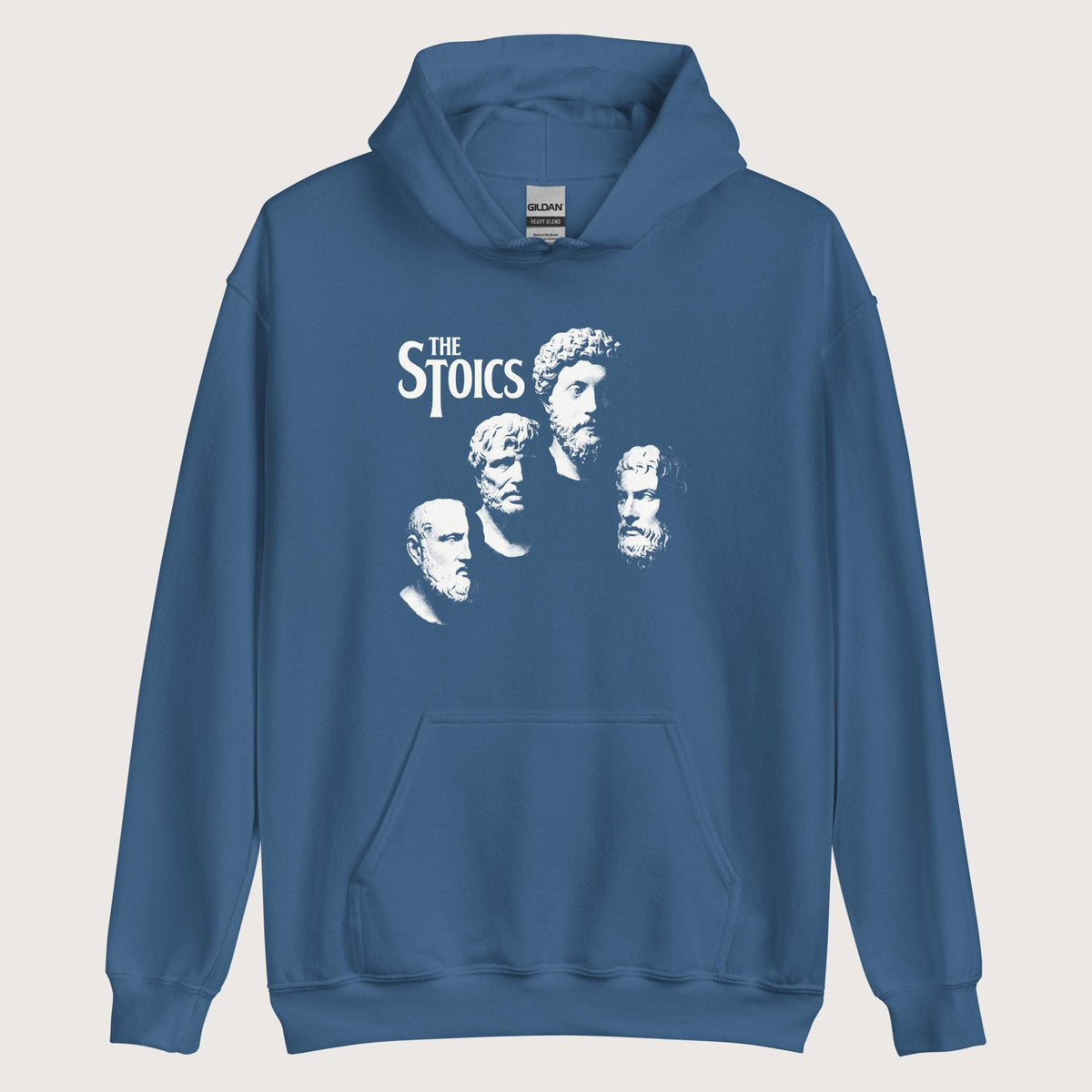 Indigo Blue The Stoics Hoodie - history buff gift by HistoHead