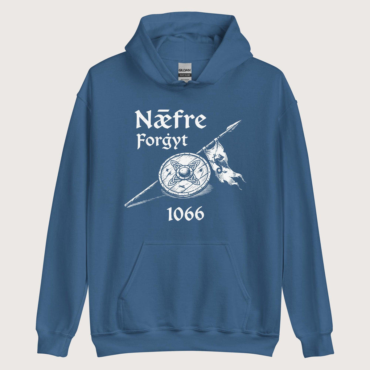 Indigo Blue Never Forget 1066 Hoodie - history buff gift by HistoHead