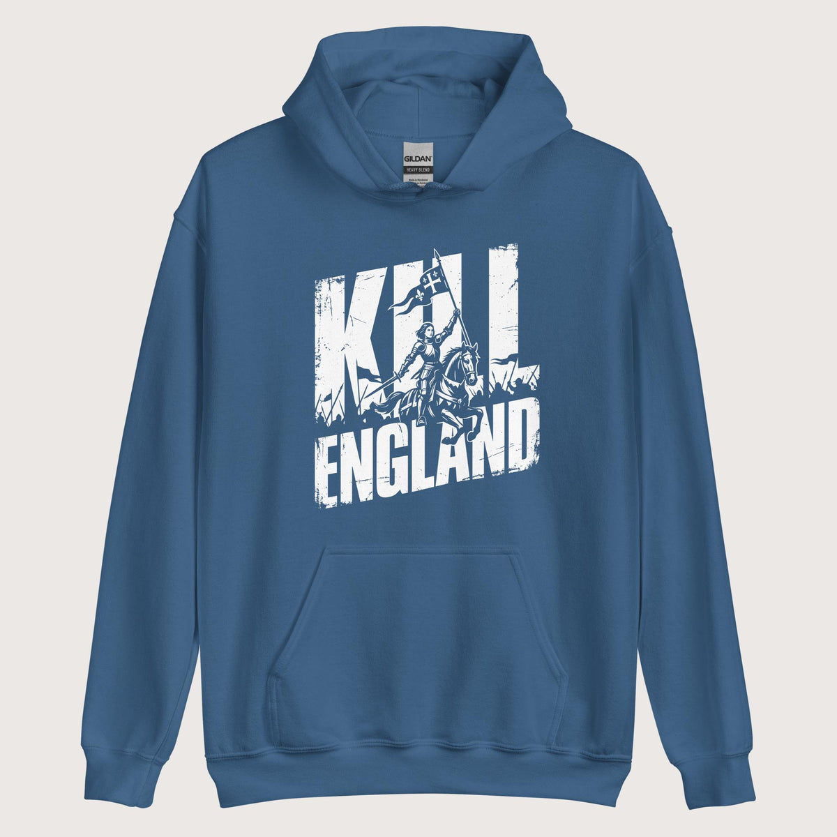 Indigo Blue Joan of Arc Kill England Hoodie - history buff gift by HistoHead