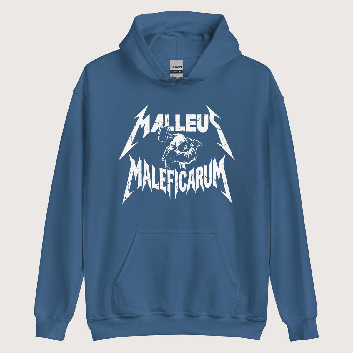 Indigo Blue Malleus Maleficarum Hoodie - history buff gift by HistoHead