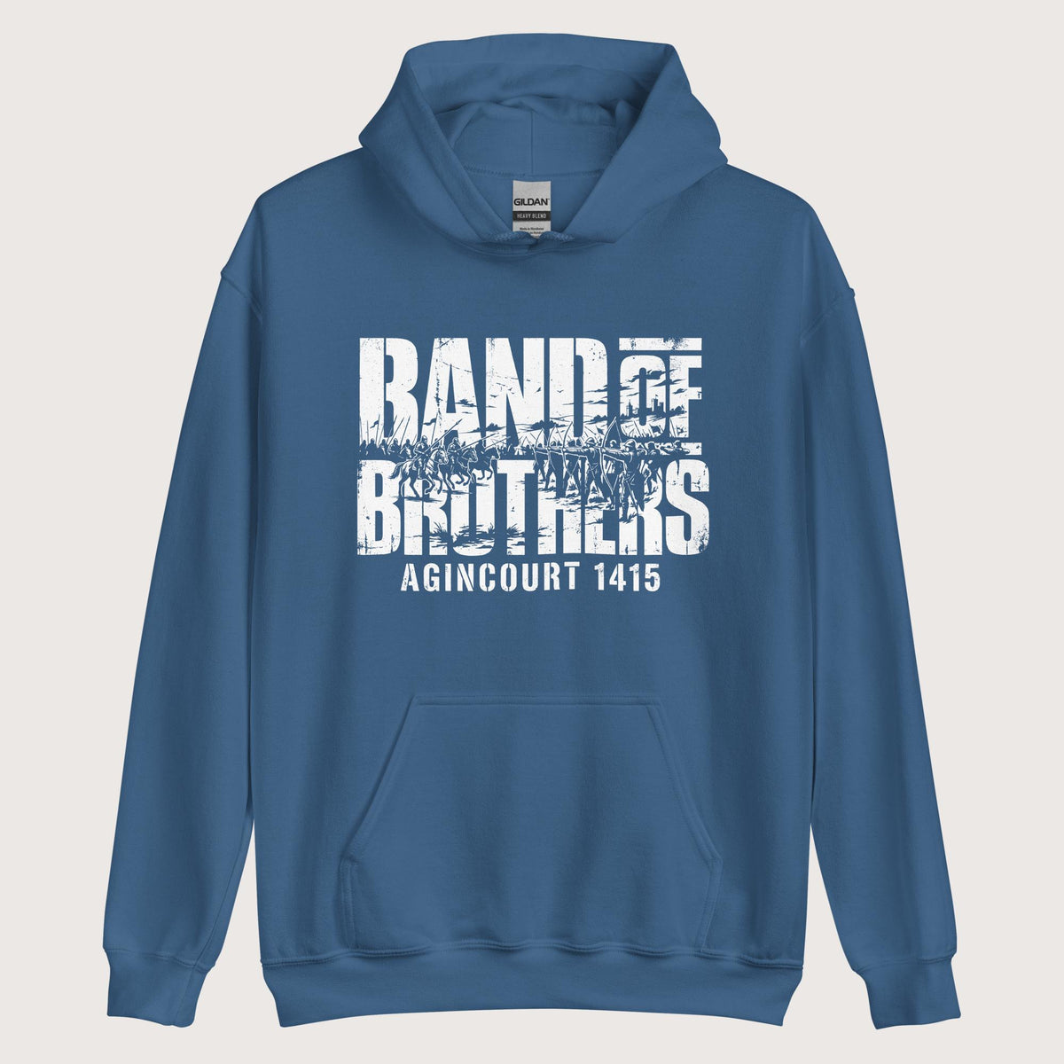 Indigo Blue Band of Brothers Agincourt 1415 Hoodie - history buff gift by HistoHead