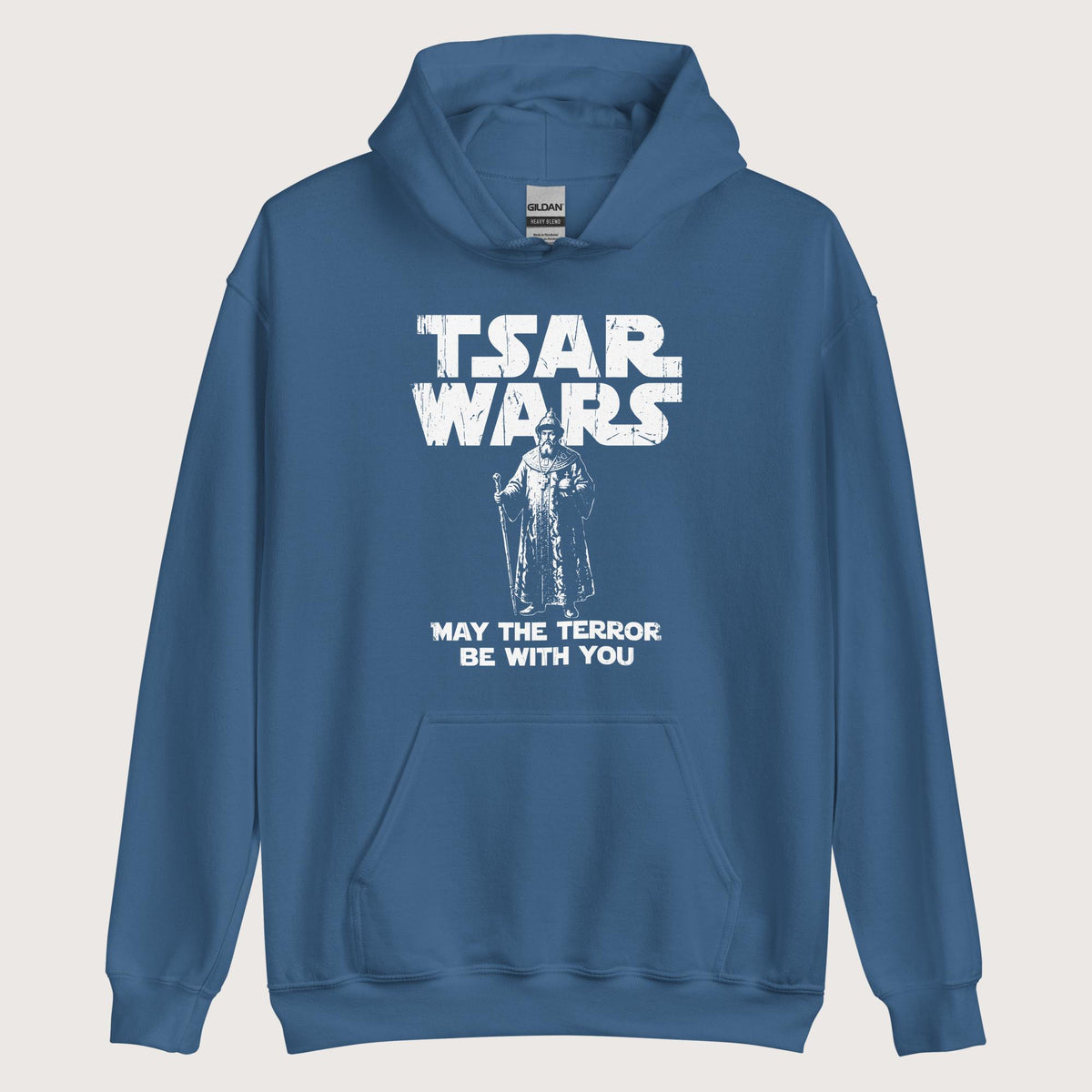 Indigo Blue Ivan the Terrible Tsar Wars Hoodie - history buff gift by HistoHead