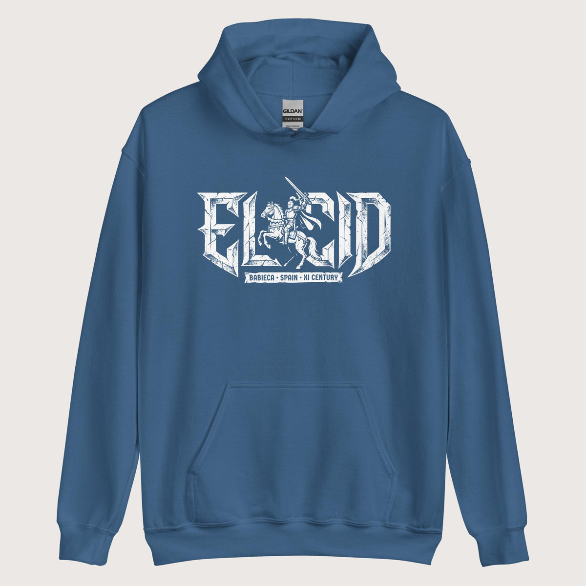 Indigo Blue El Cid Hoodie - history buff gift by HistoHead