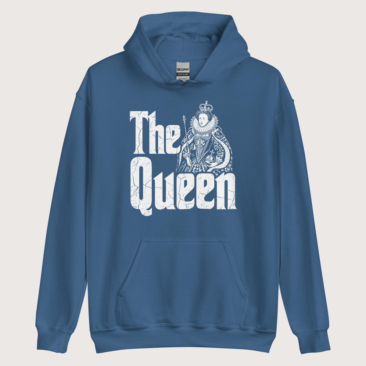 Indigo Blue Queen Elizabeth I Hoodie - history buff gift by HistoHead