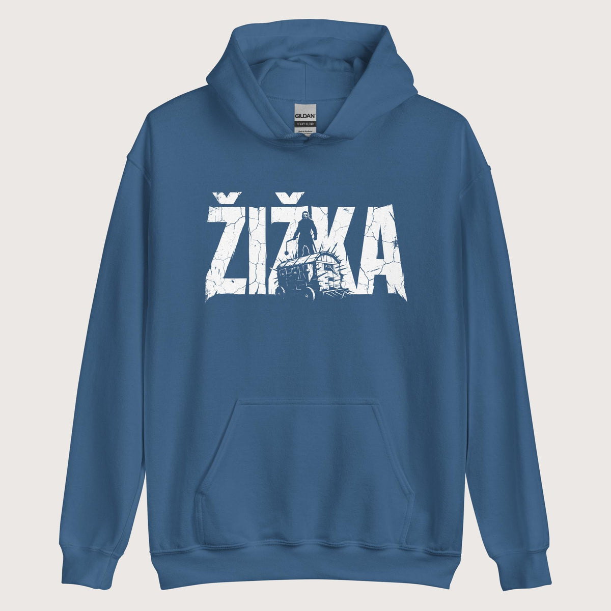 Indigo Blue Jan Žižka Hoodie - history buff gift by HistoHead