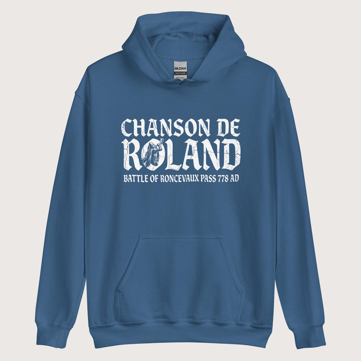 Indigo Blue Chanson de Roland Battle of Roncevaux Hoodie - history buff gift by HistoHead