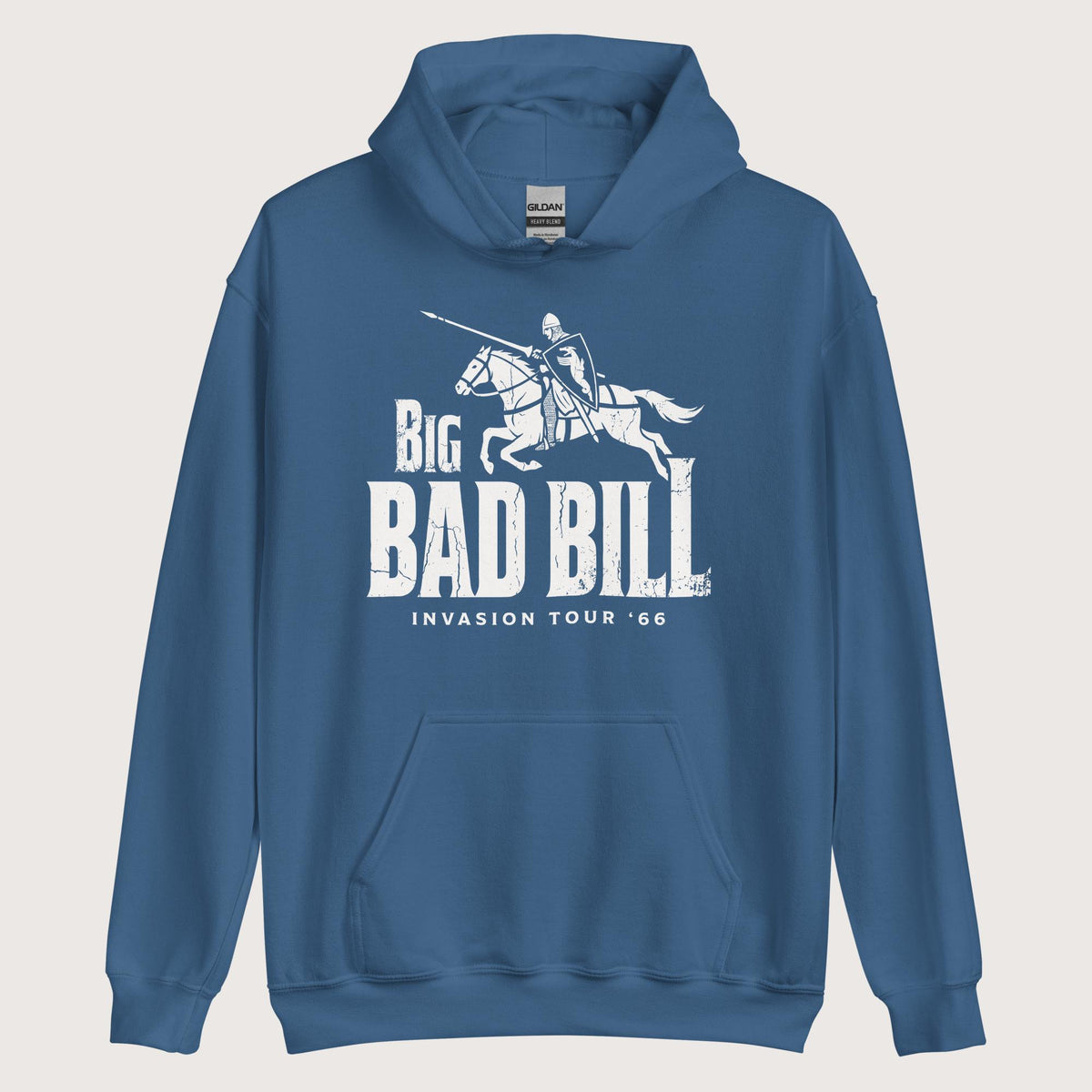 Indigo Blue Big Bad Bill Invasion Tour Hoodie - history buff gift by HistoHead