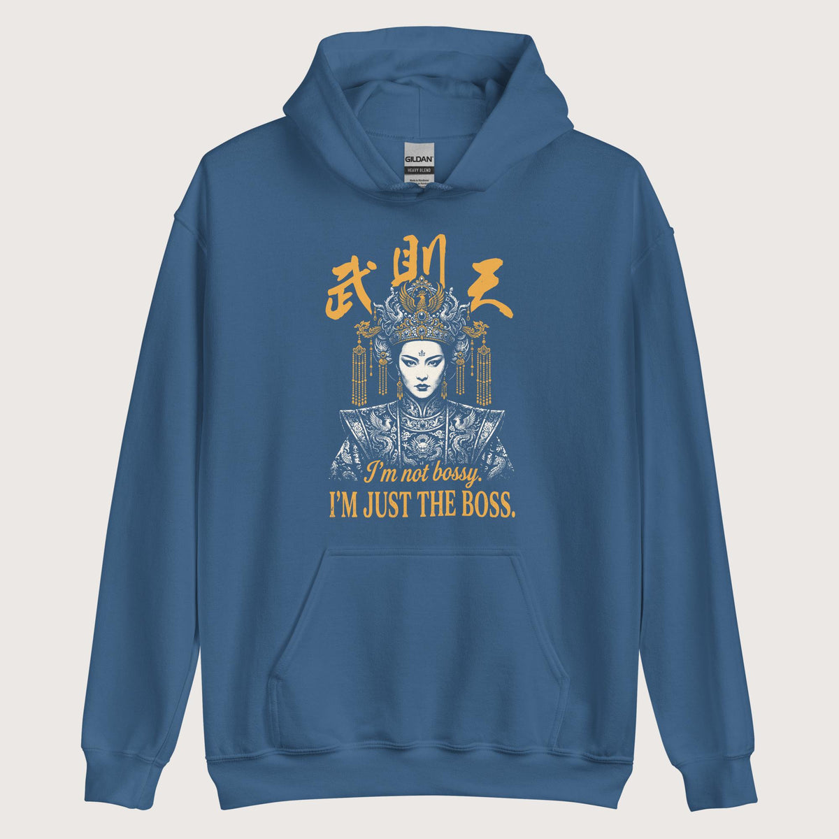 Indigo Blue Wu Zetian I'm Not Bossy Hoodie - history buff gift by HistoHead
