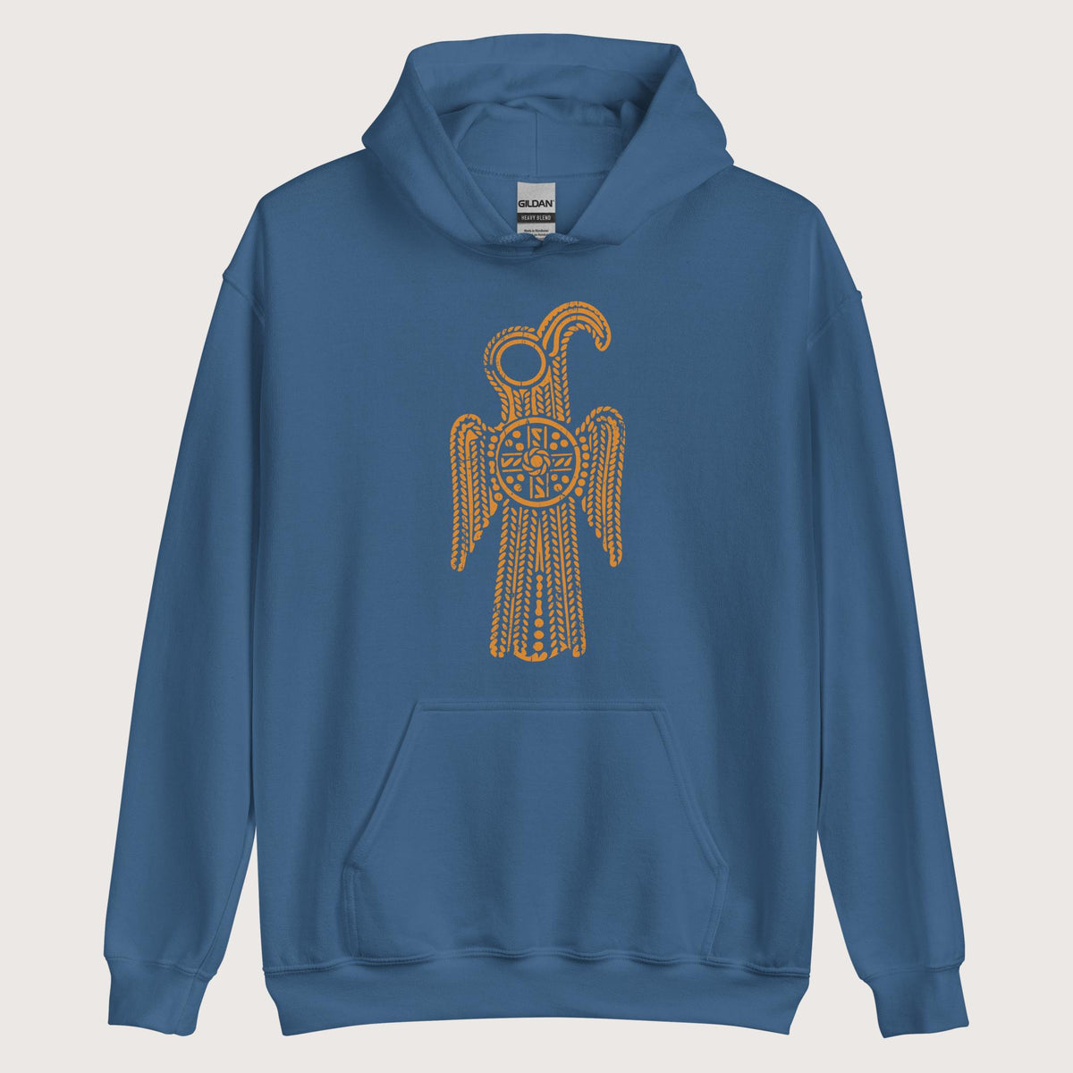 Indigo Blue Anglo-Saxon Eagle Hoodie - history buff gift by HistoHead