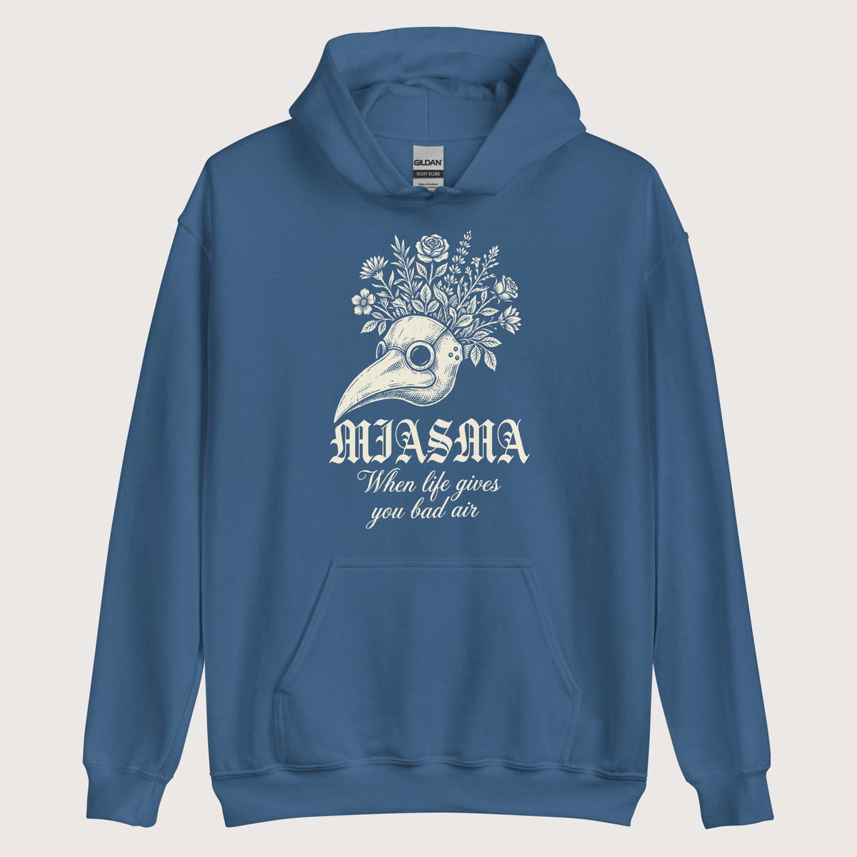 Indigo Blue Miasma When Life Gives You Bad Air Hoodie - history buff gift by HistoHead