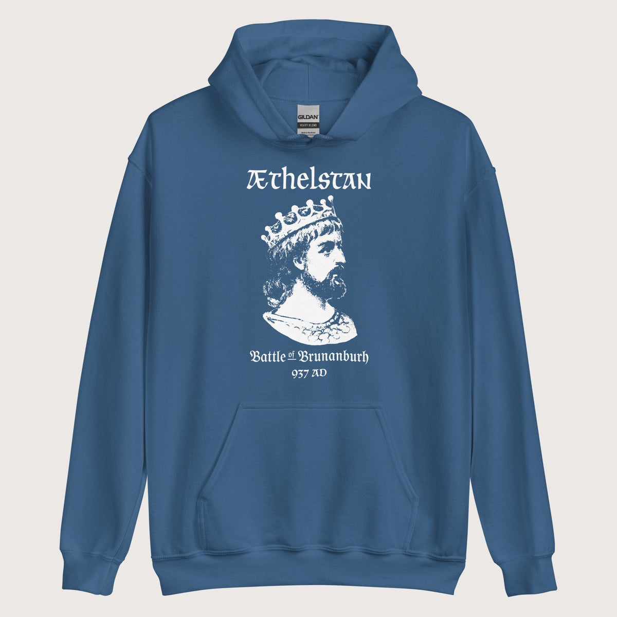 Indigo Blue Æthelstan Battle of Brunanburh Hoodie - history buff gift by HistoHead