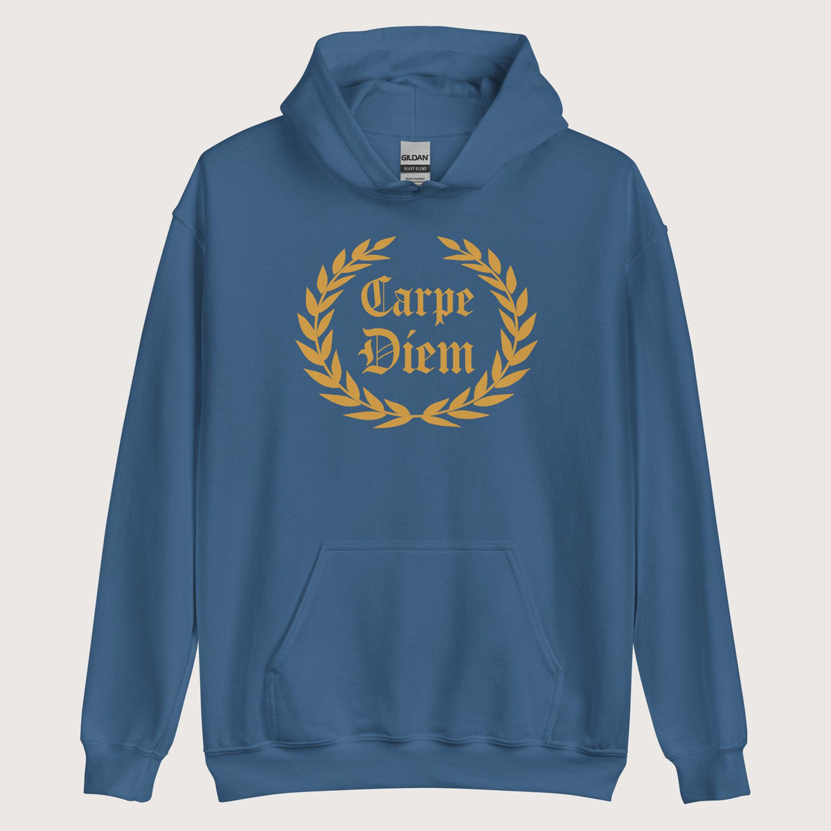 Indigo Blue Carpe Diem Hoodie - history buff gift by HistoHead
