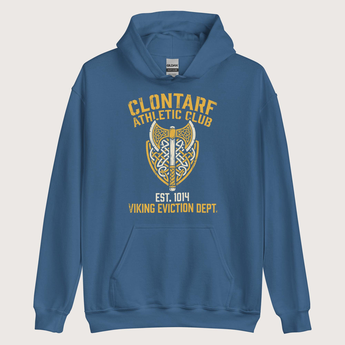 Indigo Blue Clontarf Athletic Club Hoodie - history buff gift by HistoHead