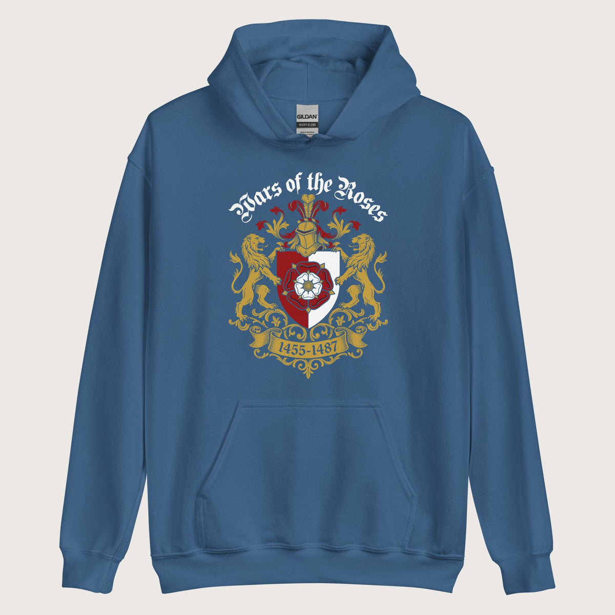 Indigo Blue Wars of the Roses Hoodie - history buff gift by HistoHead