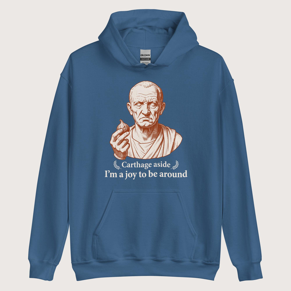 Indigo Blue Cato Carthage Aside I'm a Joy to Be Around Hoodie - history buff gift by HistoHead