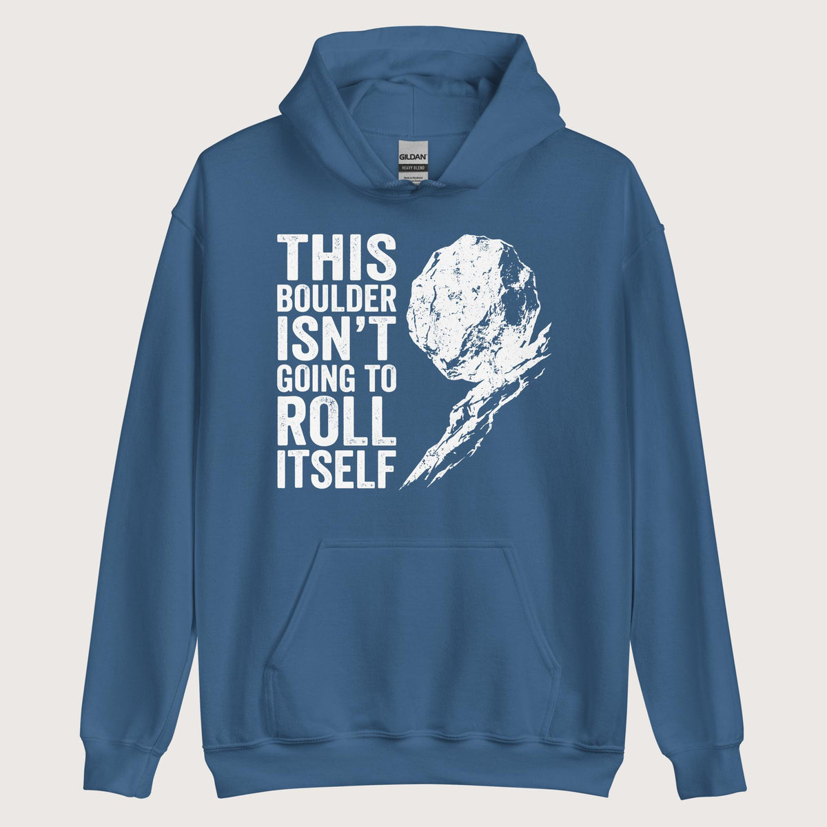 Indigo Blue Sisyphus This Boulder Isn't Going to Roll Itself Hoodie - history buff gift by HistoHead