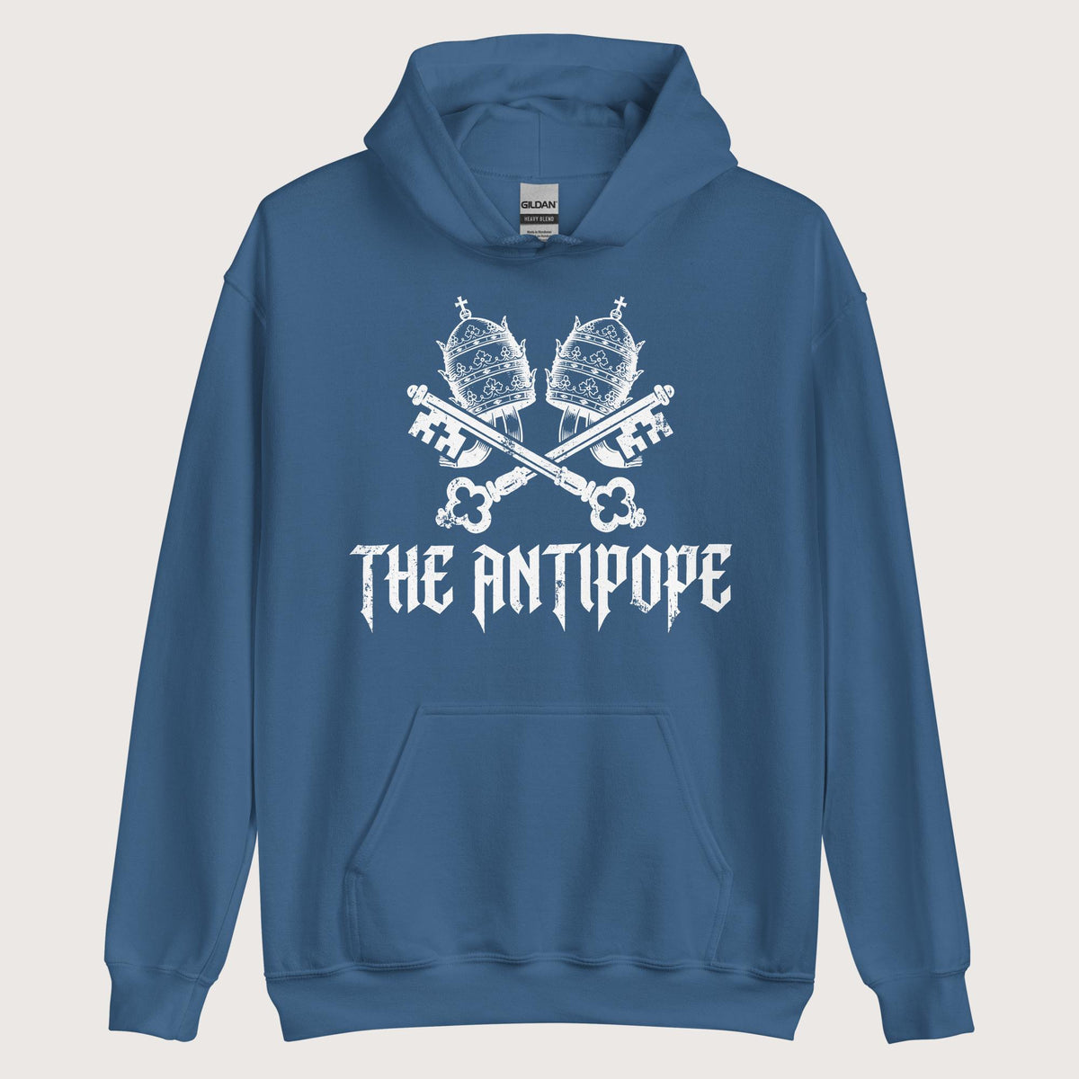 Indigo Blue The Antipope Hoodie - history buff gift by HistoHead