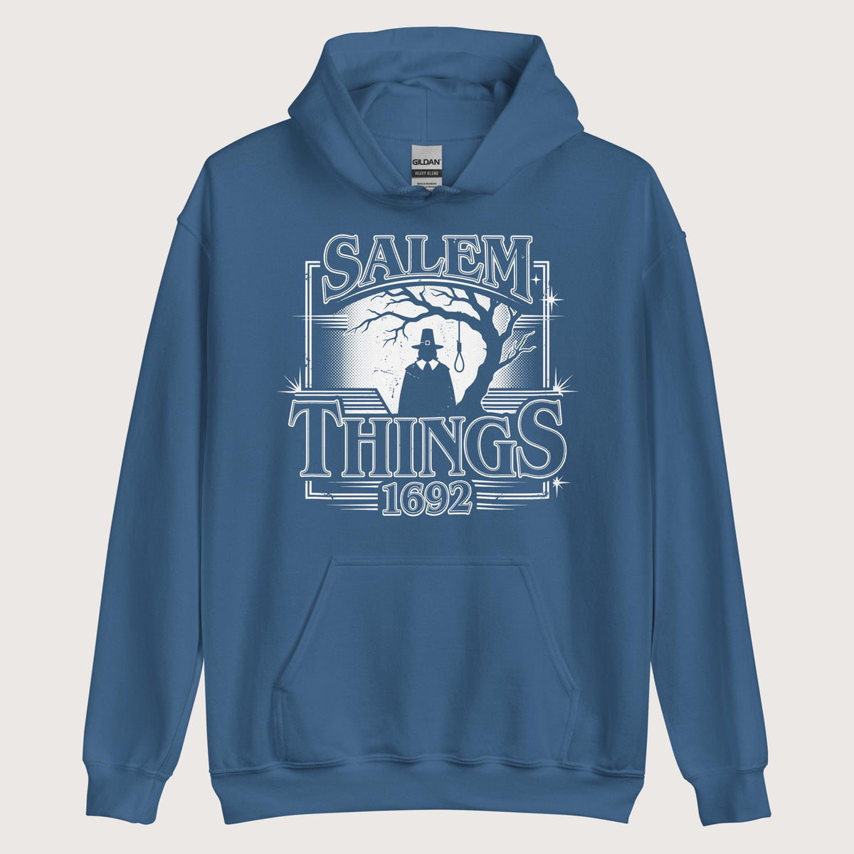 Indigo Blue Salem Things 1692 Hoodie - history buff gift by HistoHead