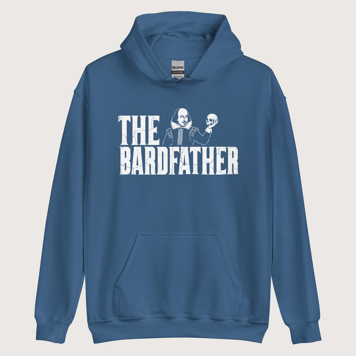 Indigo Blue Shakespeare The Bardfather Hoodie - history buff gift by HistoHead
